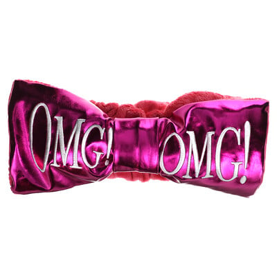 Double Dare OMG! Двусторонняя мега-повязка для волос, ярко-розовый плюш и ярко-розовая платина, 1 шт.