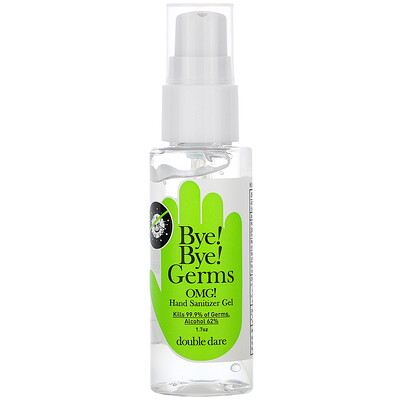 Double Dare OMG!, Bye Bye Germs, Hand Sanitizer Gel, Alcohol 62%, 1.7 oz