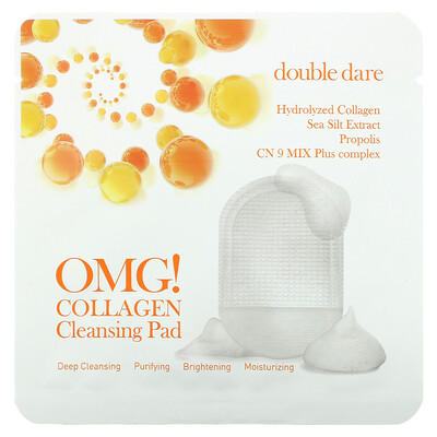 Double Dare OMG! Collagen Cleansing Pad, 1 Pad, 0.35 oz (10 g)