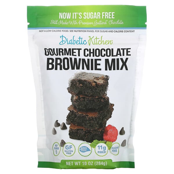 Diabetic Kitchen‏, Gourmet Chocolate Brownie Mix, 10 oz (284 g)