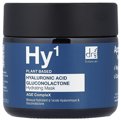 Product Image for Dr. Botanicals, Hyaluronic Acid, Gluconolactone Hydrating Beauty Mask, 2 fl oz (60 ml)