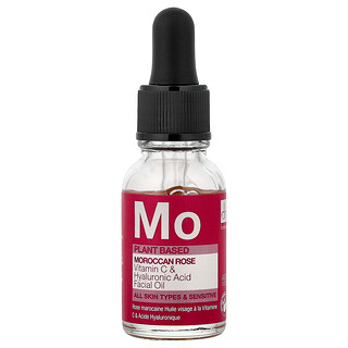 Dr. Botanicals, Huile pour le visage à la rose du Maroc et à l'acide hyaluronique, Tous types de peaux et peaux sensibles, 15 ml