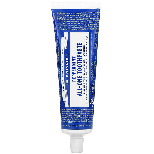 Dr. Bronner's‏, All-One Toothpaste, Peppermint, 5 oz (140 g)