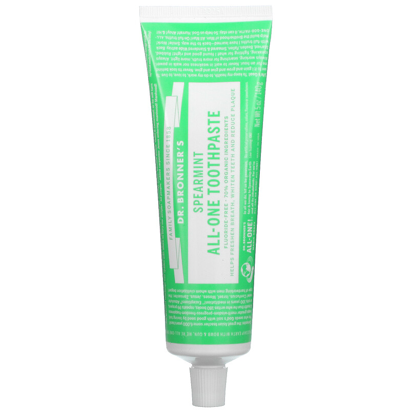 Dr. Bronner's, AllOne Toothpaste, Spearmint, 5 oz (140 g) iHerb