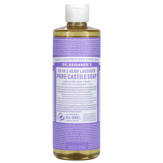 Dr. Bronner's, 18-in-1 Hemp Pure-Castile Soap, Lavender, 16 fl oz (473 ml)