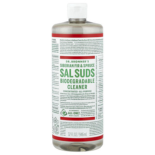 دكتور برونرز‏, Sal Suds ، منظف قابل للتحلل الحيوي ، التنوب السيبيري والتنوب ، 32 أونصة سائلة (946 مل)