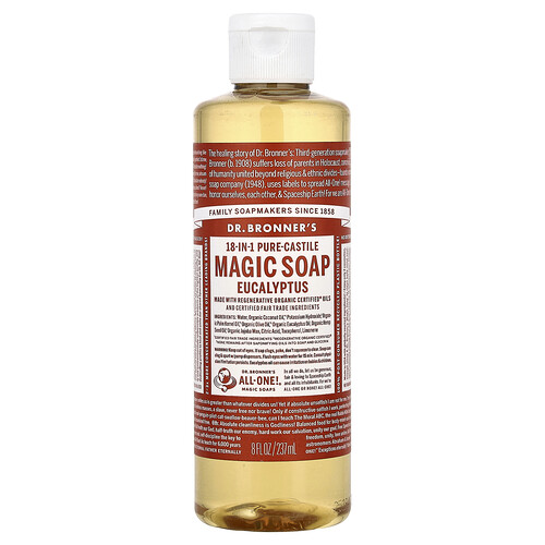 Dr. Bronner's, 18-in-1 Pure-Castile Magic Soap, Eucalyptus, 8 fl oz (237 ml)