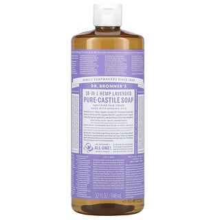Dr. Bronner's, 18-in-1 Hemp Pure-Castile Soap, Lavender, 32 fl oz (946 ml)