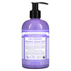 دكتور برونرز, 4-In-1 Lavender Organic Sugar Soap, For Hands, Face, Body & Hair, 12 fl oz (355 ml)