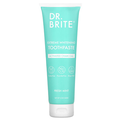 Dr. Brite Extreme Whitening Toothpaste, активированный уголь, свежая мята, 142 г (5 унций)