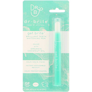 Отзывы о Dr. Brite, Get Brite, Brilliant Teeth Whitening Pen, Mint, 0.07 fl oz (2 ml)