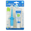 Dr. Brown's‏, Infant to Toddler Toothbrush Set, 0-3 Years, Blue, Real Pear & Apple Flavor, 2 Piece Set