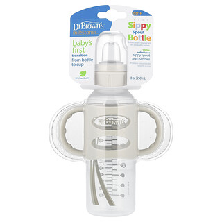Dr. Brown's, Tuitfles, 6 maanden +, grijs, 8 oz (250 ml)