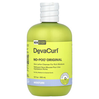 DevaCurl, No-Poo® Original，无泡沫清洁乳，适合干燥的中性至粗糙的卷发，12 液量盎司（355 毫升）