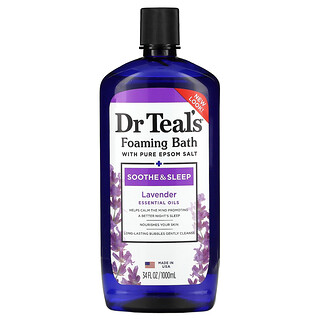 Dr. Teal's, Schuimbad met puur Epsom-zout, lavendel, 34 fl oz (1.000 ml)