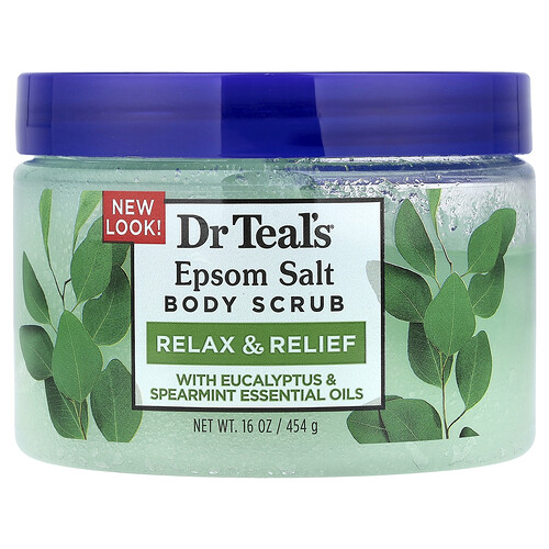 Dr. Teal's, Epsom Salt Body Scrub, Eucalyptus & Spearmint, 16 oz (454 g)