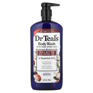 Dr. Teal's, Body Wash With Pure Epsom Salt, Shea Butter & Almond Oil & Essential Oils, 24 fl oz (710 ml)