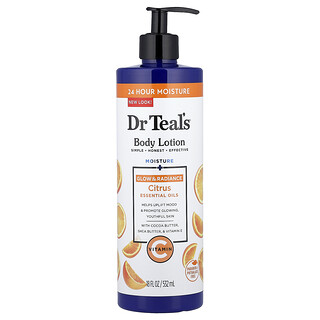 Dr. Teals, Lotion pour le corps, Glow & Radiance, Agrumes, 532 ml