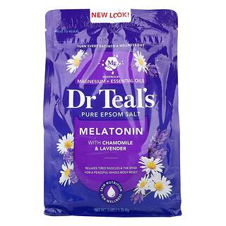 Dr. Teal's, Pure Epsom Salt, Melatonin with Chamomile & Lavender, 3 lbs (1.36 kg)