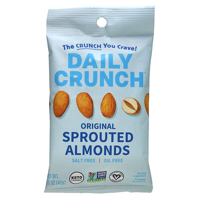 

Daily Crunch, Sprouted Almonds, Original, 1.5 oz (42 g)