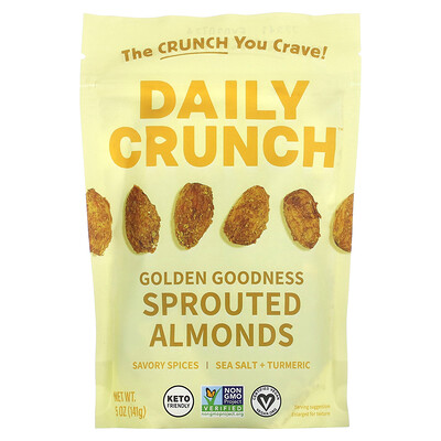 

Daily Crunch, Sprouted Almonds, Golden Goodness, 5 oz (141 g)