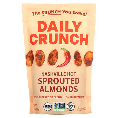 

Daily Crunch, Sprouted Almonds, Nashville Hot, 5 oz (141 g)