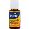 Ddrops, Liquid Vitamin D3, 2,000 IU, 0.17 fl oz (5 ml)