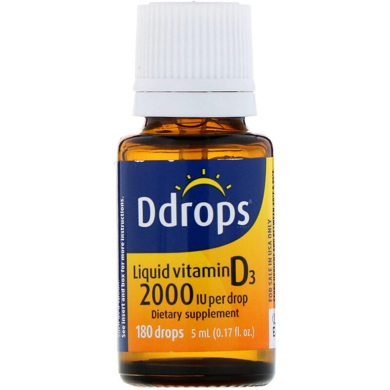 Ddrops, 液体 ビタミンD3、 2000 IU、 0.17液量オンス (5 ml) - iHerb
