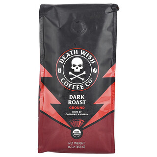 Death Wish Coffee, Gemalen, donker gebrand, 454 g