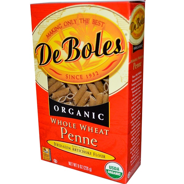 DeBoles, Organic Whole Wheat Penne, 8 oz (226 g) (Discontinued Item) 