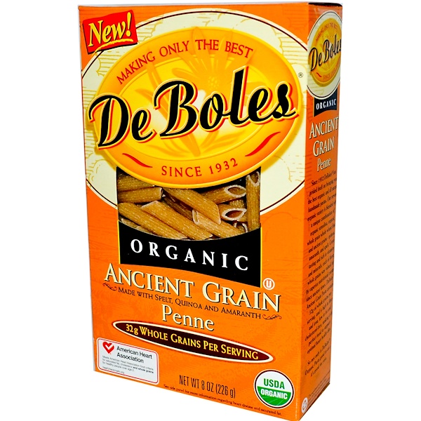 DeBoles, Organic Ancient Grain Penne, 8 oz (226 g) (Discontinued Item) 