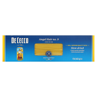 

De Cecco, Angel Hair, No 9, 1 lb (453 g)