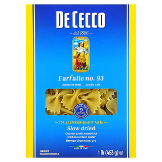 De Cecco, Farfalle No. 93, 1 lb (453 g)