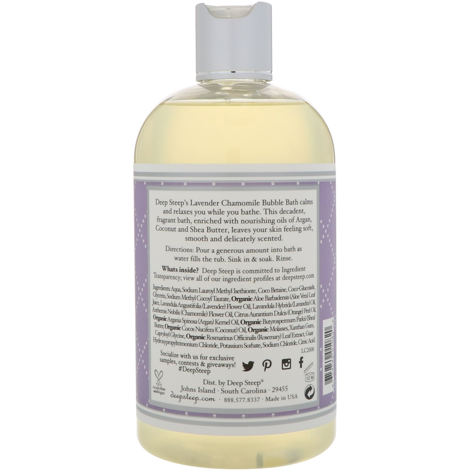 Deep Steep, Bubble Bath, Lavender Chamomile, 17 fl oz (503 ml) iHerb