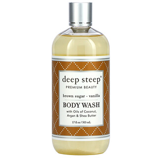Deep Steep, Body Wash, Brown Sugar - Vanilla, 17 fl oz (503 ml)
