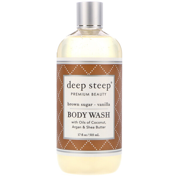 Deep Steep‏, Body Wash, Brown Sugar - Vanilla, 17 fl oz (503 ml)