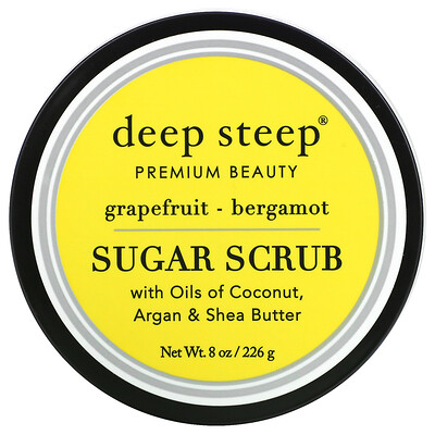 

Deep Steep Сахарный скраб, грейпфрут и бергамот, 8 унций (226 г)