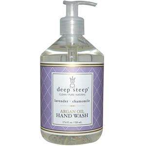Deep Steep, Средство для мытья рук с аргановым маслом, лаванда и ромашка, 17.6 жидких унций (520 мл)