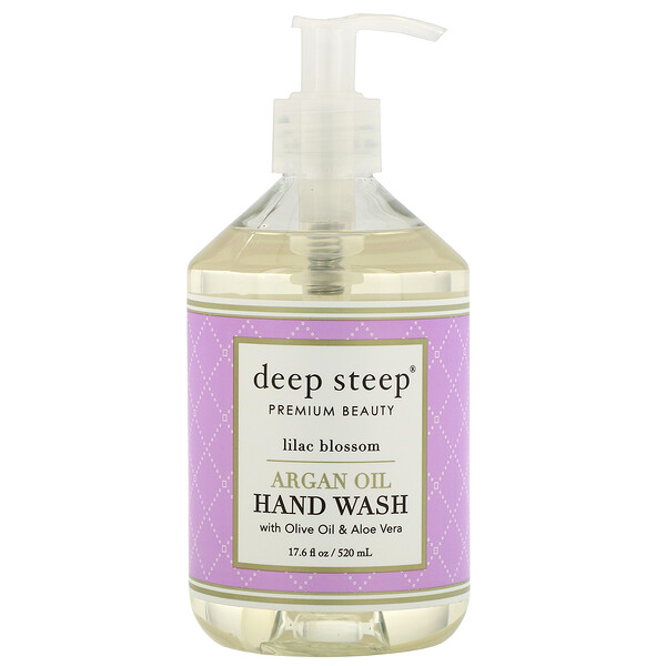 Deep Steep‏, Argan Oil Hand Wash, Lilac Blossom, 17.6 fl oz (520 ml)