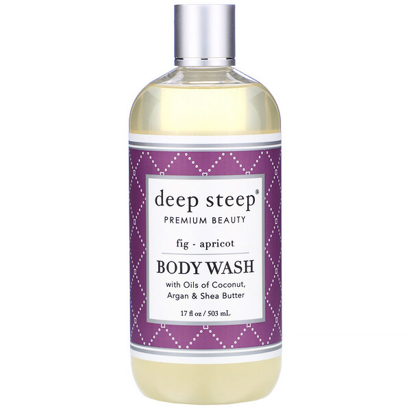 Deep Steep‏, Body Wash, Fig - Apricot, 17 fl oz (503 ml)