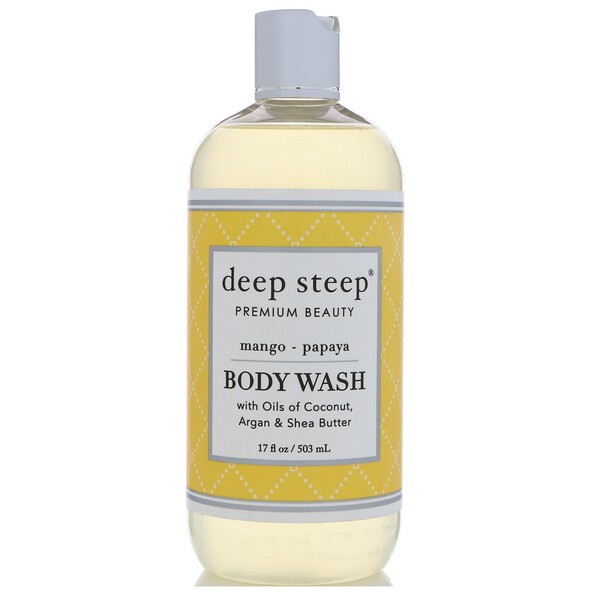 Deep Steep‏, Body Wash, Mango Papaya, 17 fl oz (503 ml)