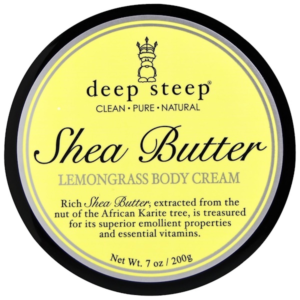 Deep Steep Shea Butter Body Cream Lemongrass 7 Oz 200 G Iherb