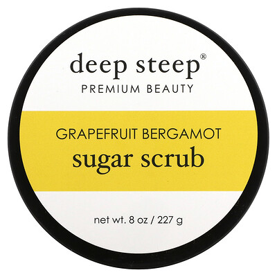 Deep Steep Сахарный скраб, грейпфрут и бергамот, 227 г (8 унций)