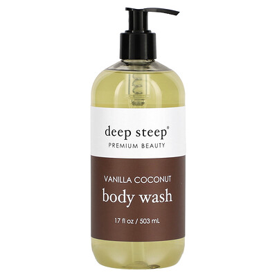 

Deep Steep, Body Wash, Vanilla Coconut, 17 fl oz (503 ml)