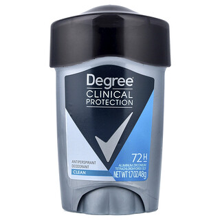 Degree, Clinical Protection, Deodorante antitraspirante, Solido morbido, Pulito, 48 g