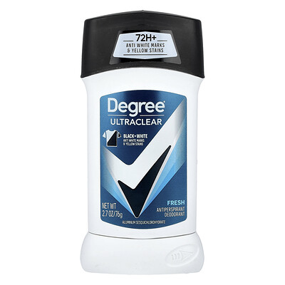 Degree, UltraClear, Blanco y negro, Desodorante antitranspirante, Frescura, 76 g (2,7 oz)