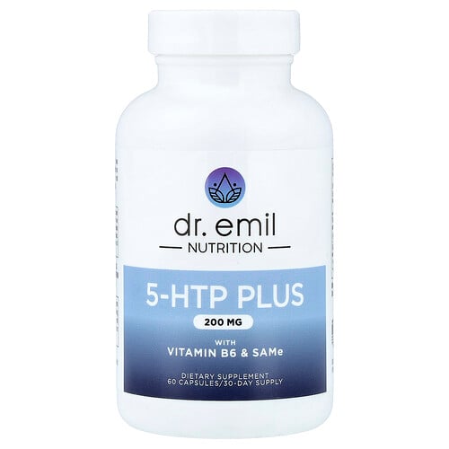 Dr. Emil Nutrition, 5-HTP Plus with Vitamin B6 & SAMe, 60 Capsules