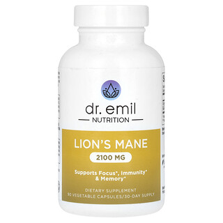 Dr. Emil Nutrition, Lion's Mane, 90 рослинних капсул