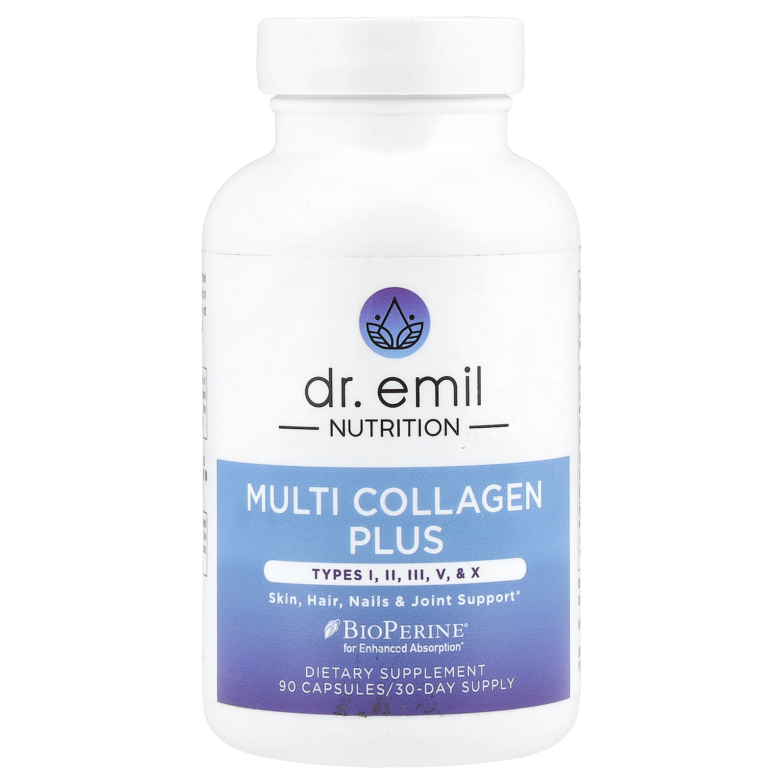Dr. Emil Nutrition (닥터 에밀 뉴트리션), 멀티 콜라겐 플러스, 타입 I, II, III, V, X, 캡슐 90정