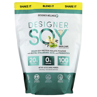 Designer Wellness, Designer Soy® en polvo, Pastel de ángel, 848 g (1,87 oz)